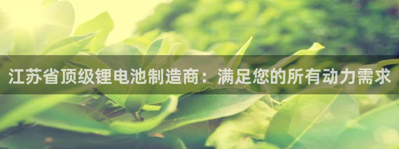 尊龙ag旗舰厅登陆：江苏省顶级锂电池制造商：满足您的所有动力需求